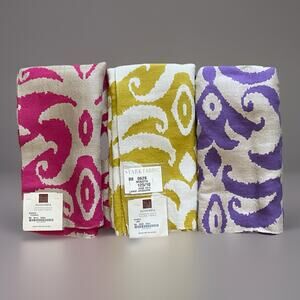 Alhambra Stark Brocade Fabric Minaya 3 Colorways Magenta Mustard Purple 27" Squ.